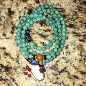📿Tibetan Mala Turquoise prayer beads 📿🌱